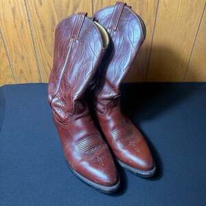Tony Lama Style H 1224 Brown Leather Western Cowboy Boots Size 8 D